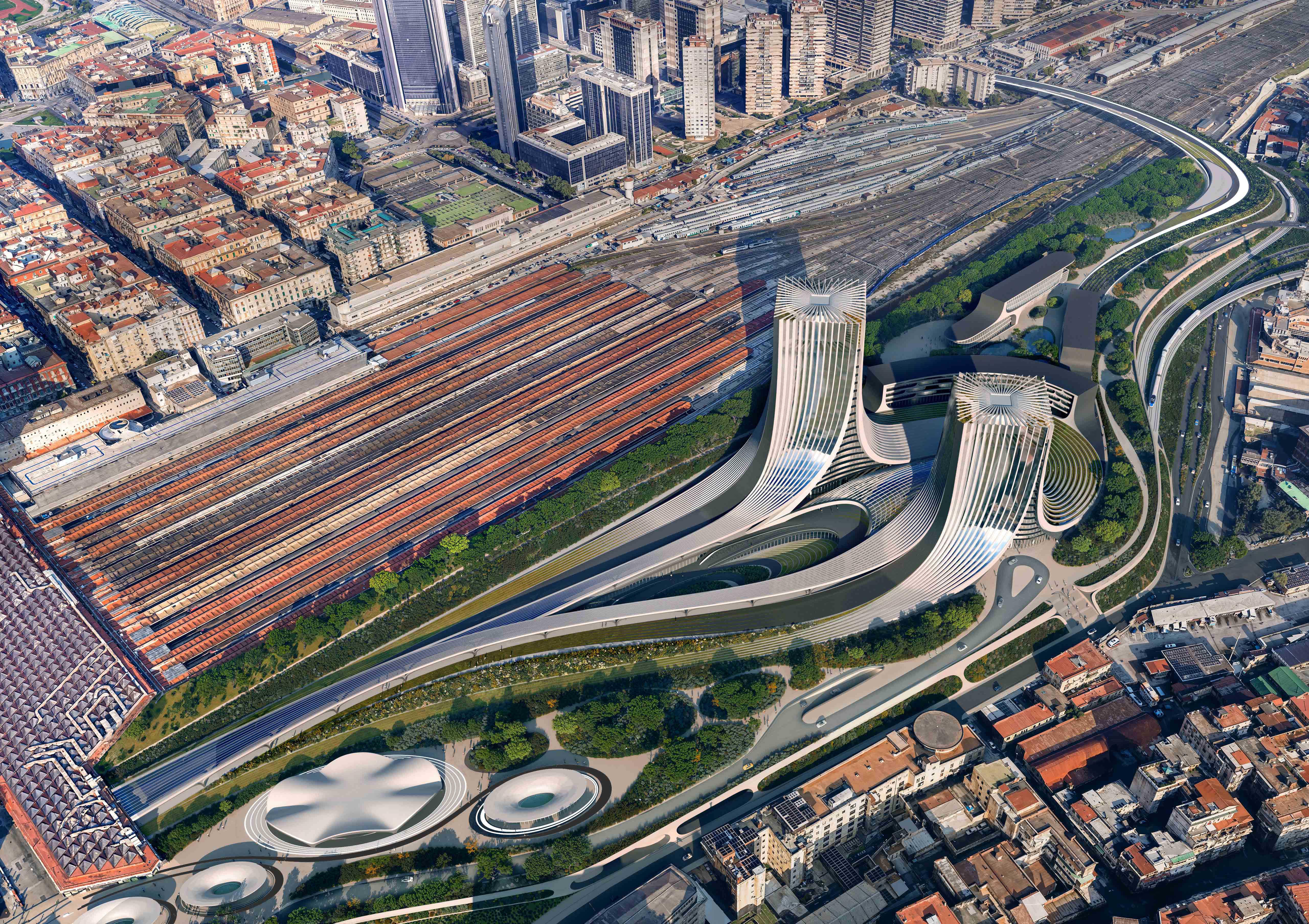 ZHA announces Napoli Porta Est masterplan incorporating new